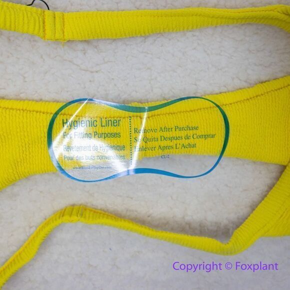 New! Set! Mello the Label low‎ cut top and Brazilian bottom Limao yellow, size M - Picture 12 of 16
